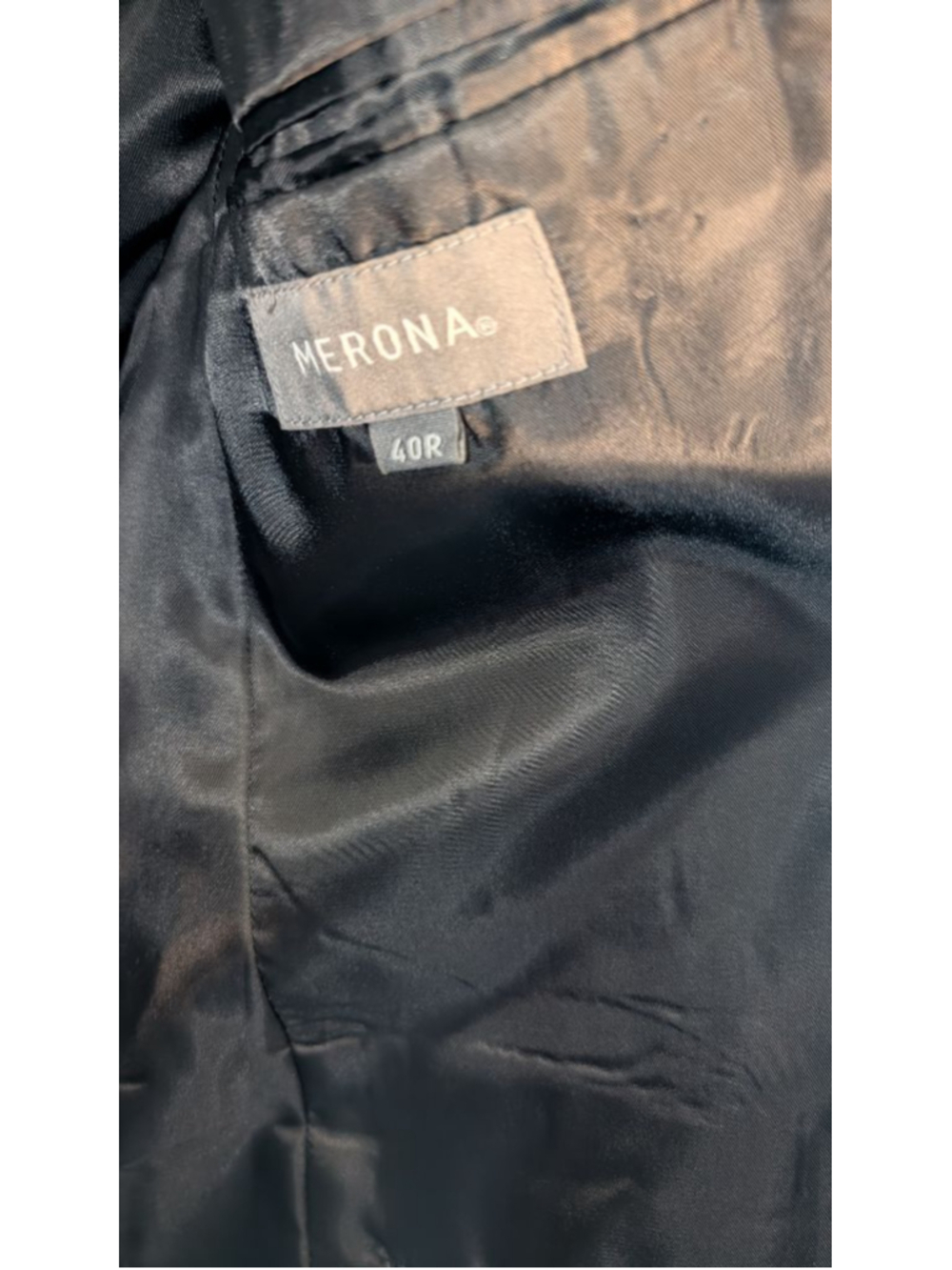 MERONA Gray Sport Coat & Blazer 40R with Black Lining, Mens - Picture 4 of 7